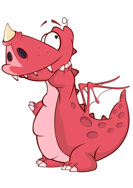 Lindo dragón rojo — Archivo Imágenes Vectoriales