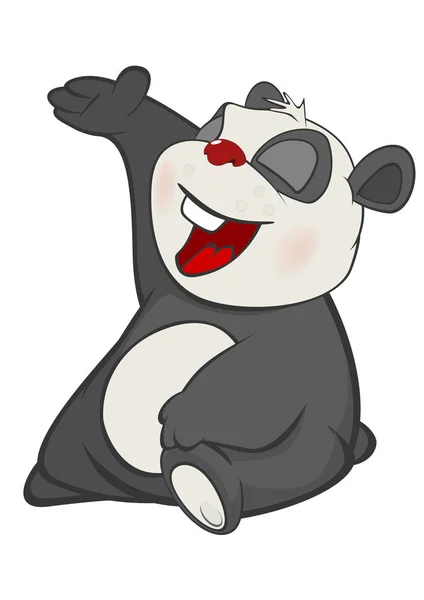 Söta tecknade panda — Stock vektor