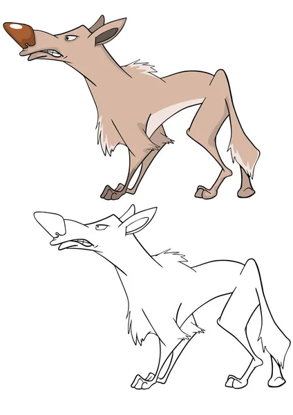 Ilustrace kreslené Wolf — Stockový vektor