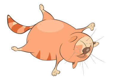 Şirin bir kedinin çizimi.