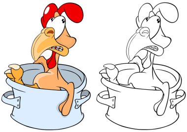 sevimli çizgi horoz