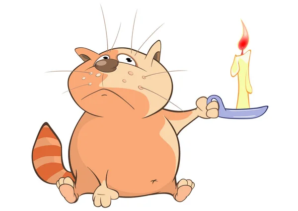Χαριτωμένος χαρακτήρας κινουμένων σχεδίων γάτα — Διανυσματικό Αρχείο
