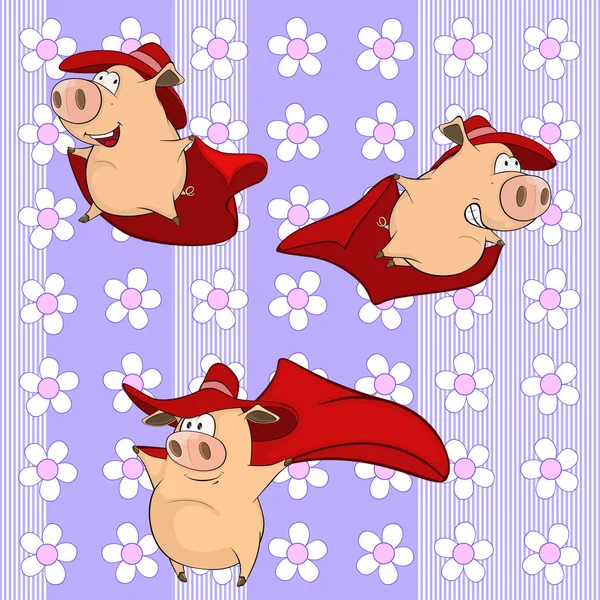 Un fond avec des porcs . — Image vectorielle