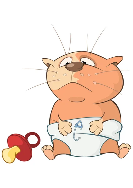 Lindo gato de dibujos animados para usted diseño — Vector de stock