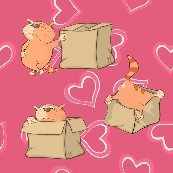 Conjunto de un lindo dibujos animados gatos para usted diseño — Vector de stock