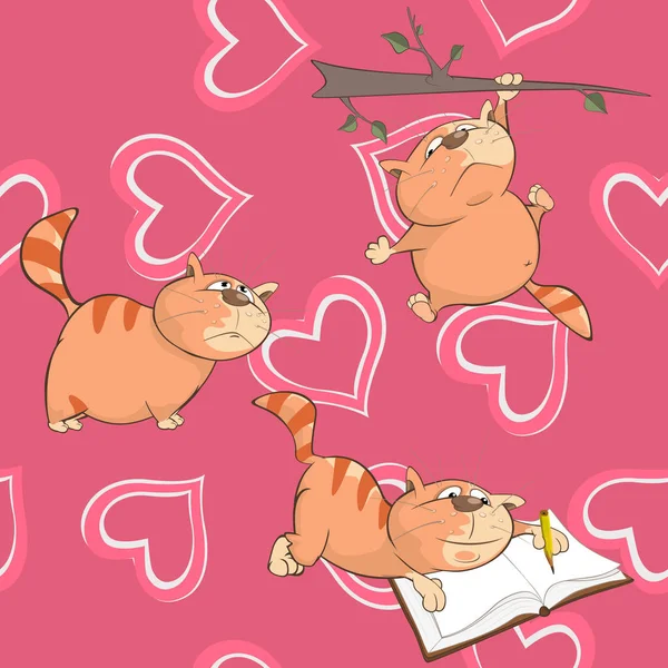 Set di un simpatico cartone animato Gatti per voi Design — Vettoriale Stock