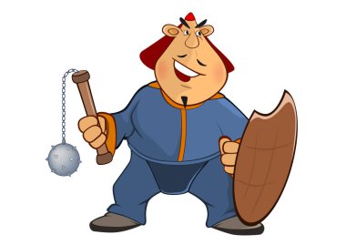 sevimli çizgi savaşçı 