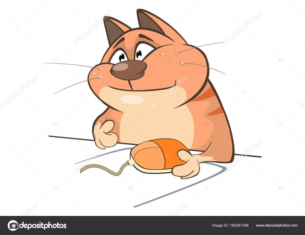 Cute Cat Using Mouse Vector Image By C Liusaart Vector Stock Cute Cat Using Mouse Vector Image By C Liusaart Vector Stock