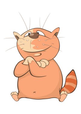  Sevimli kedi. Çizgi film karakteri