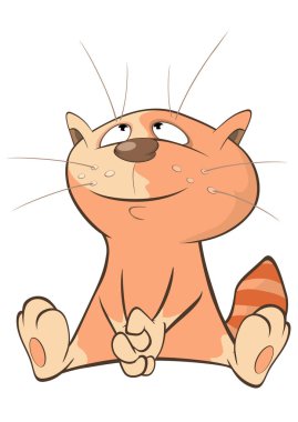  Sevimli kedi. Çizgi film karakteri