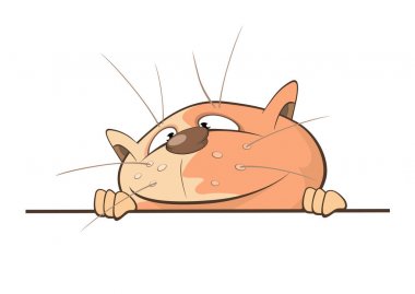  Sevimli kedi. Çizgi film karakteri