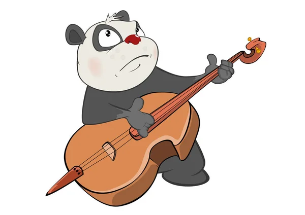 Violinista bonito Panda — Vetor de Stock