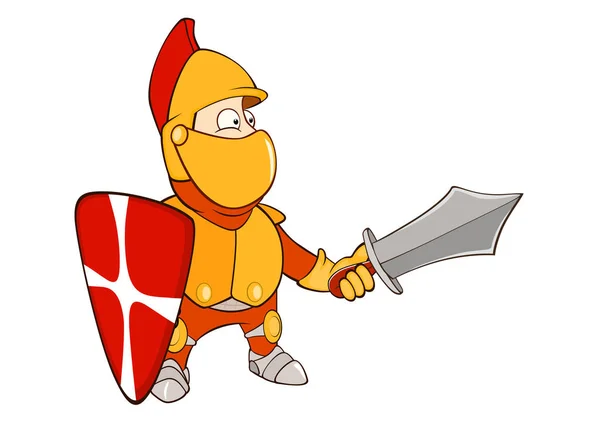 Illustration d'un chevalier mignon . — Image vectorielle