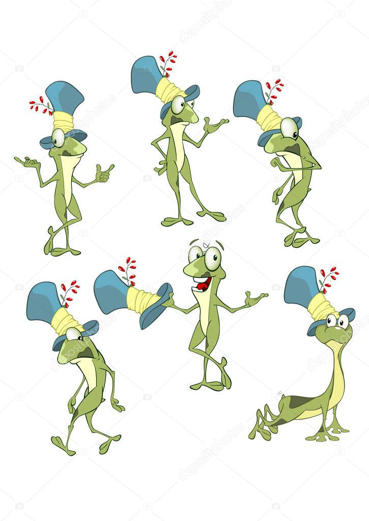 Cute Green Frogs for you Design.