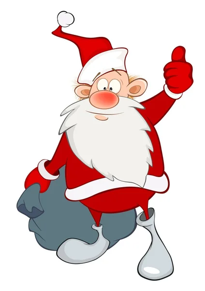 Санта Клаус с большим пальцем вверх — стоковый вектор