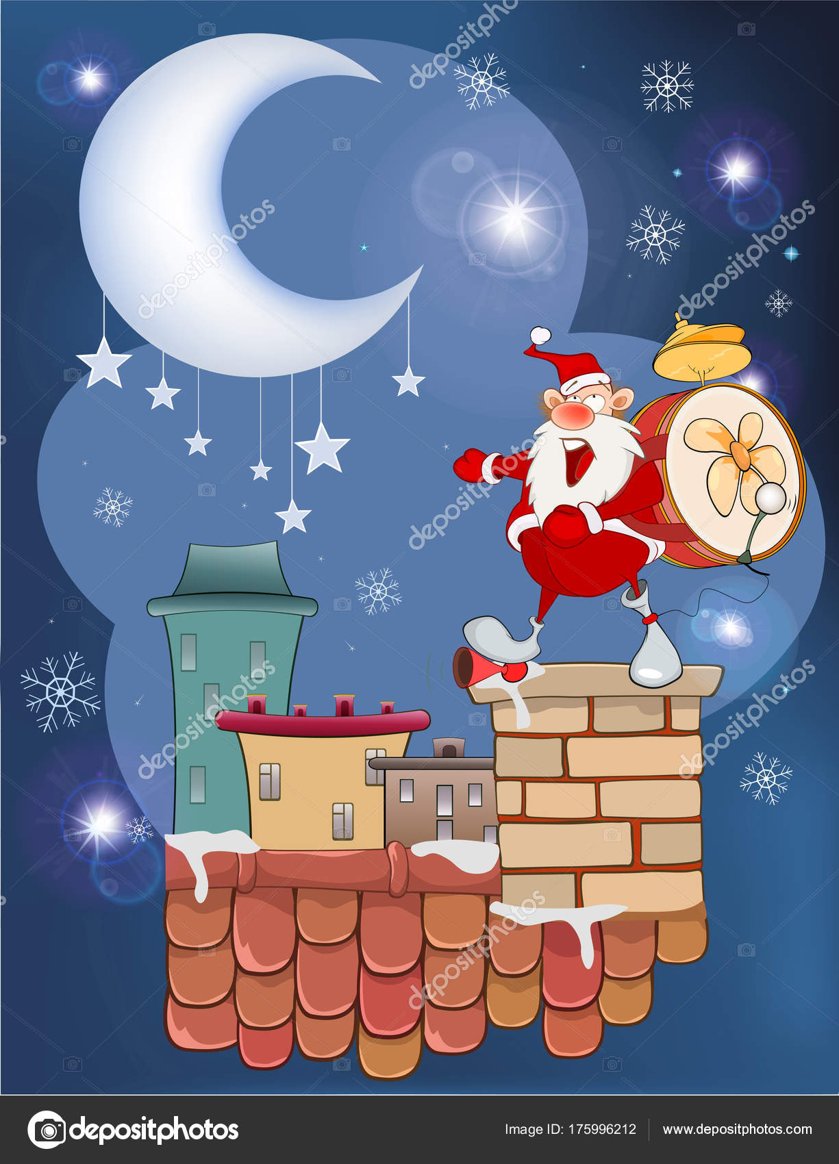 Illustration Vecteur Dessin Animé Père Noël Musicien Avec stock illustration vector illustration cartoon santa claus