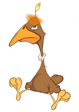 Kızgın çizgi film Amerikan condor vektör çizim