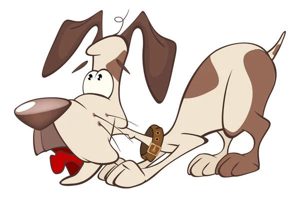 逗人喜爱的狩猎狗的媒介例证 卡通字符 — 图库矢量图片
