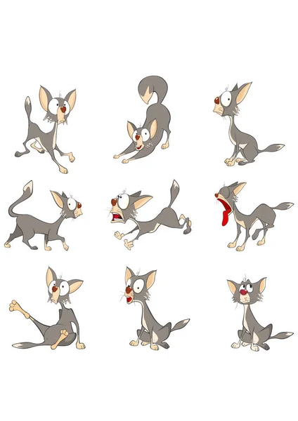 Cartoon Cats Set Vector Illustration — Stock Vector