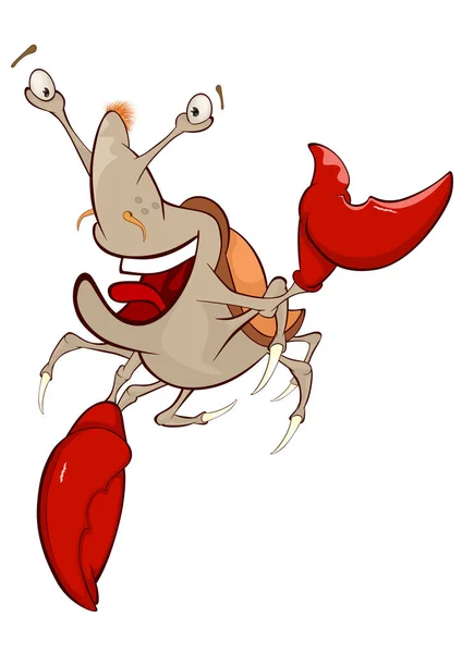 Cartoon Crab Vector Illustration — Stock Vector