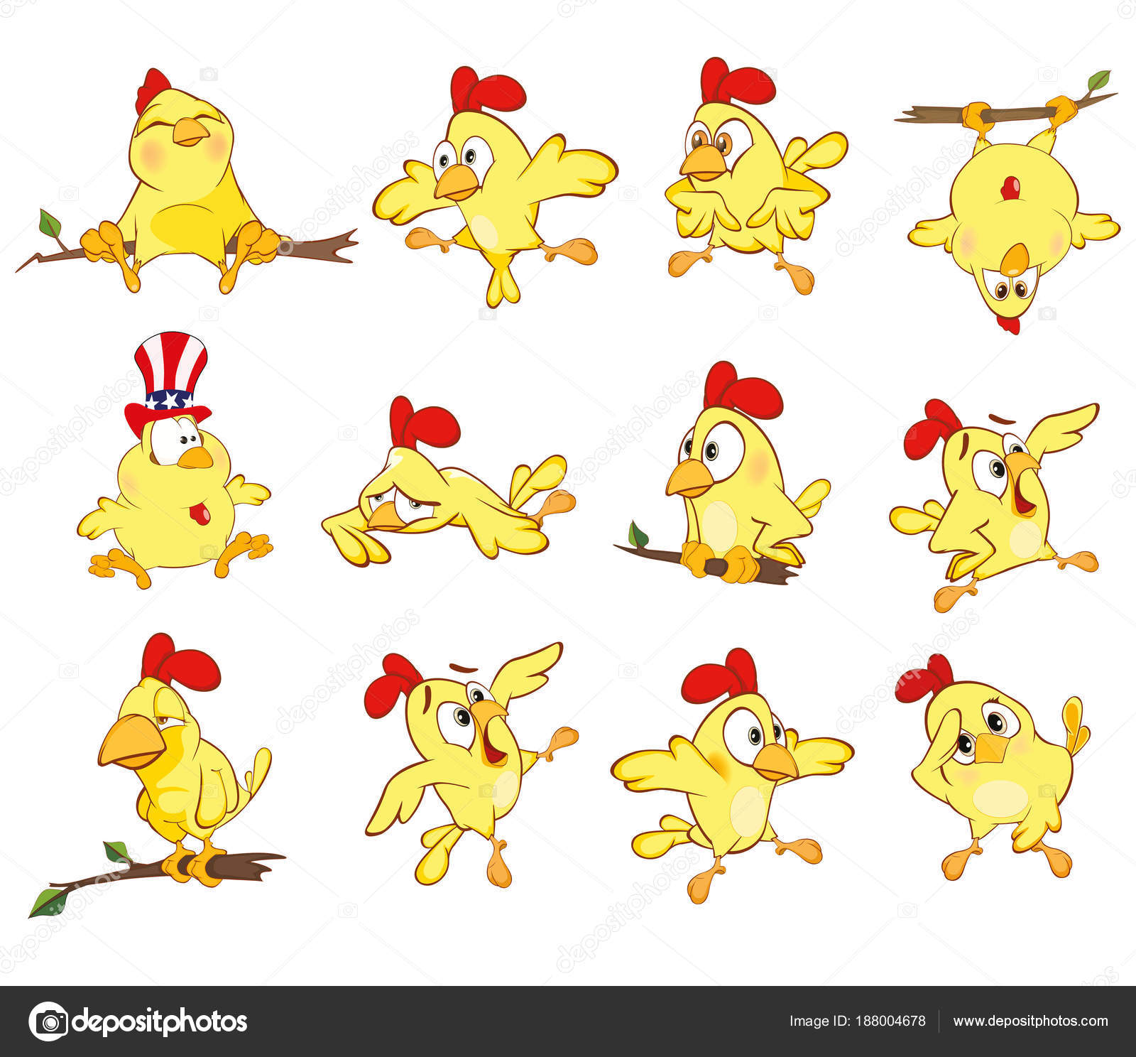 Set Cute Chickens Cartoon Characters Different Poses Vector Illustration Stock Vector Image by ©liusaart #188004678 Set Cute Chickens Cartoon Characters Different Poses Vector Illustration Stock Vector Image by ©liusaart #188004678