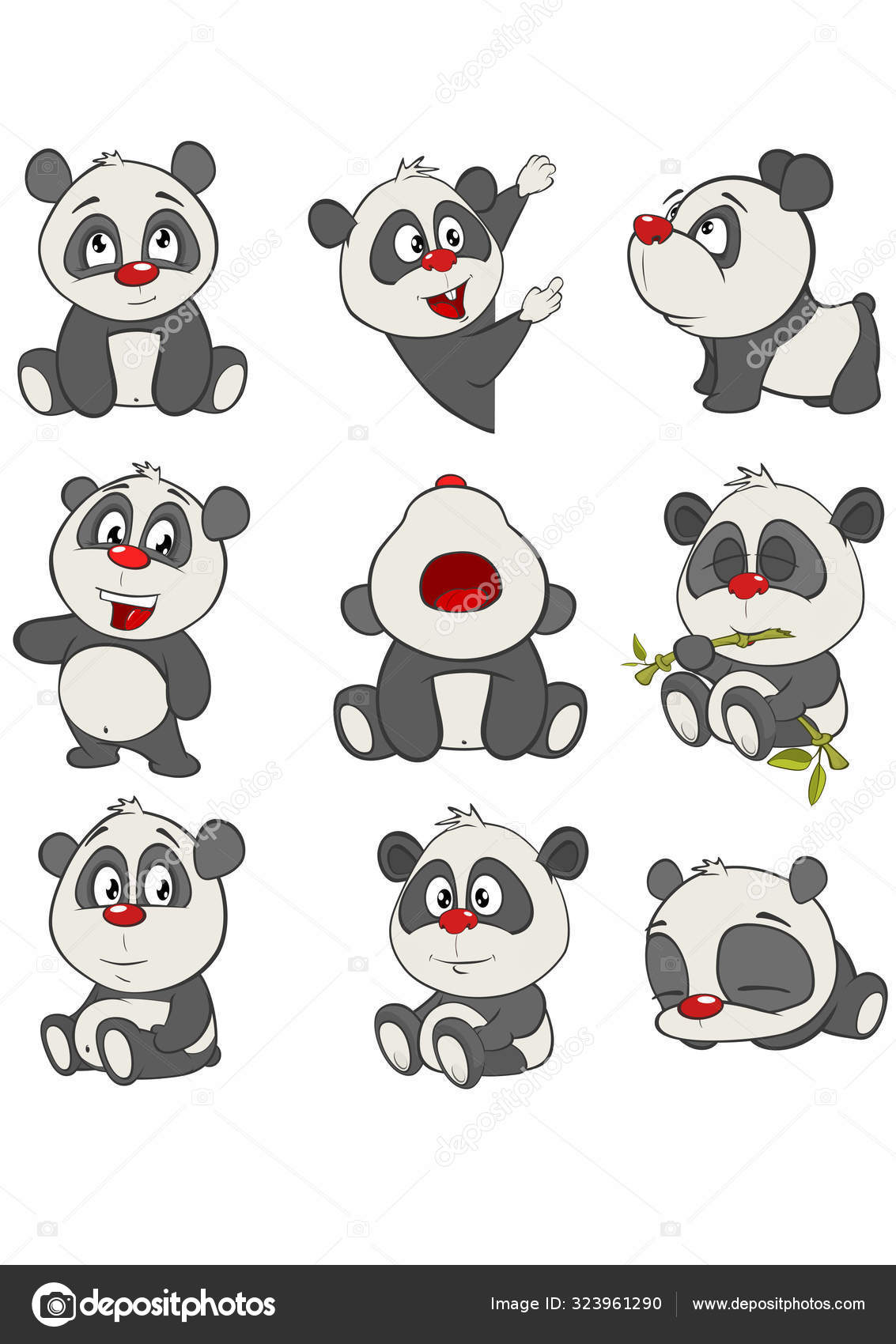 Illustration Cute Cartoon Character Panda You Design Computer Game  Illustration Stock Vector Image by ©liusaart #323961290