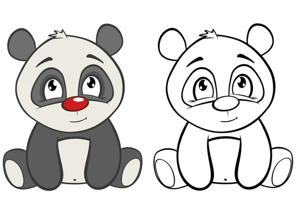 Illustration Söt Tecknad Karaktär Panda För Dig Design Och Datorspel — Stock vektor