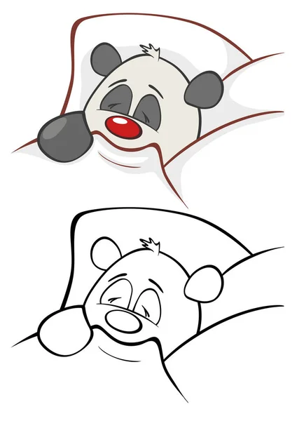 Ilustração Personagem Bonito Dos Desenhos Animados Panda Para Você Design — Vetor de Stock