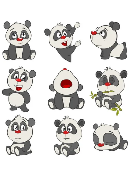 Εικονογράφηση Ενός Χαριτωμένου Cartoon Character Panda Για Σας Σχεδιασμός Και — Διανυσματικό Αρχείο