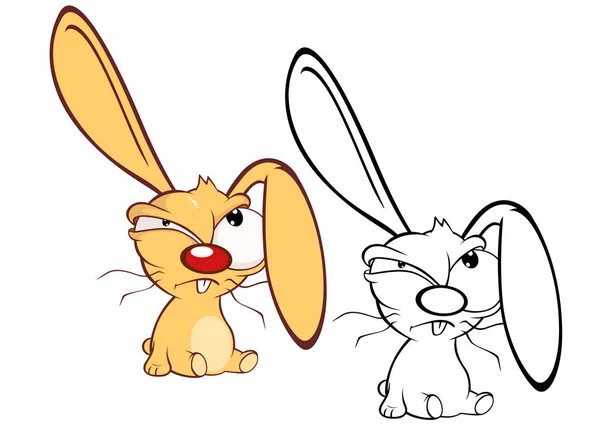 Vector Illustration Cute Cartoon Character Rabbit You Design Computer Game — Stock Vector