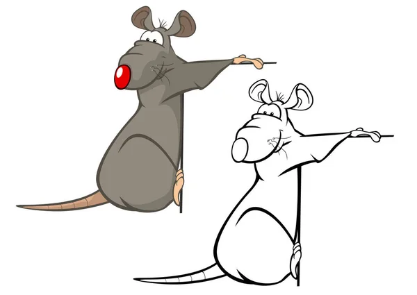 Zestaw Szczurów Białym Tle Prostu Ilustracja Wektor — Wektor stockowy