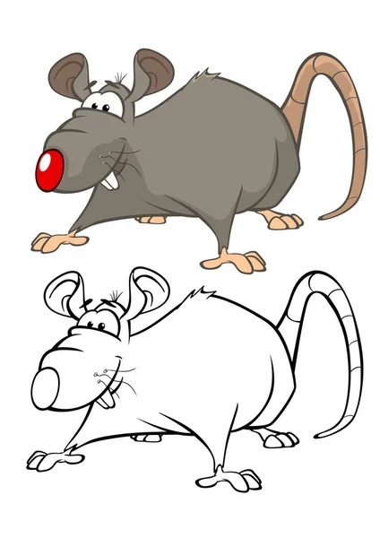 Set Rats White Background Simply Vector Illustration — Stock Vector