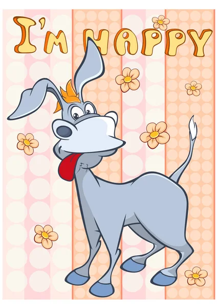 Illustration Cute Cartoon Character Burro You Design Computer Game Coloring Stock Vector