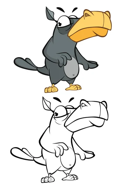 Personajes Dibujos Animados Ravens Simplemente Ilustración Vectorial — Archivo Imágenes Vectoriales