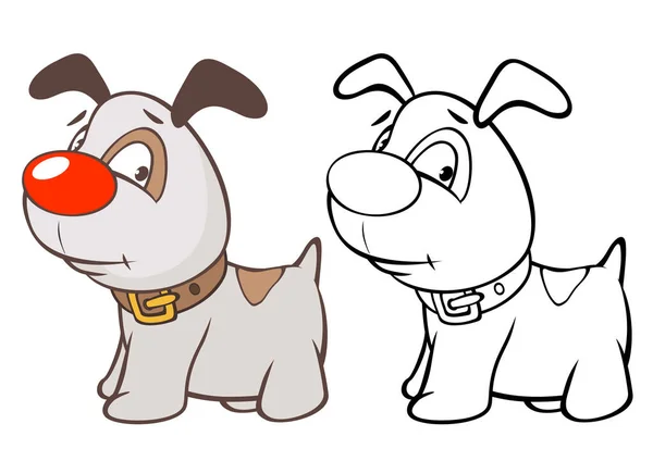 Cartoon Honden Geïsoleerd Witte Achtergrond — Stockvector