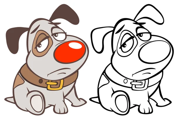 Cartoon Honden Geïsoleerd Witte Achtergrond — Stockvector