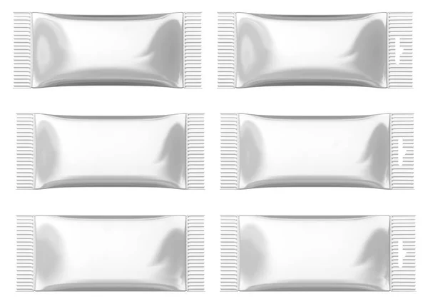 Колекція 3d зображень різного пакету білих мішків — стокове фото