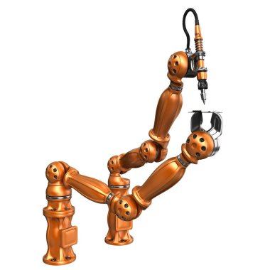 Endüstriyel robot manipülatörler.