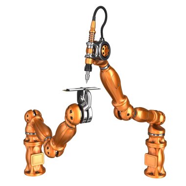 Endüstriyel robot manipülatörler.