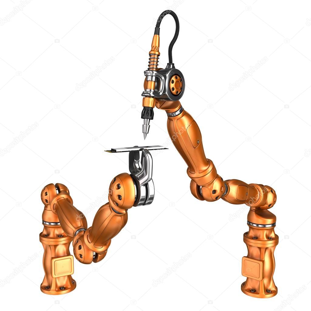 Industrial robot manipulators.
