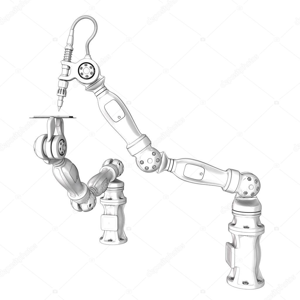 Industrial robot manipulators.