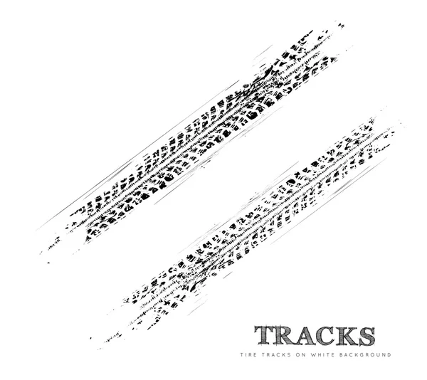 Tire tracks background — Stock Vector