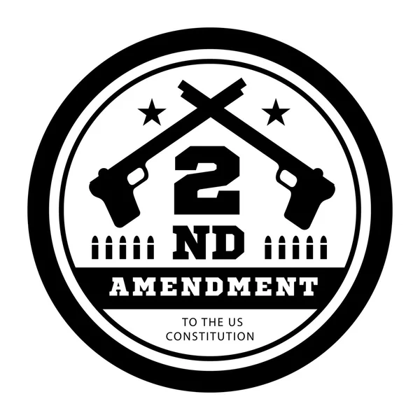 Second Amendment to the US Constitution to permit possession of weapons. Vector illustration on white — Διανυσματικό Αρχείο