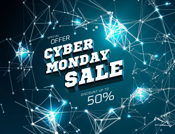 Cyber hétfő eladás — Stock Vector