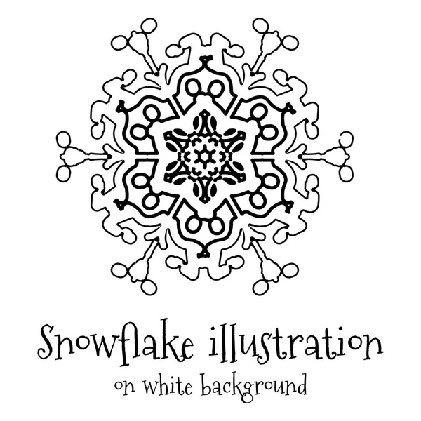 Snowflake icon on white — Stock Vector