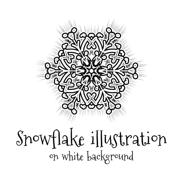 Snowflake icon on white — Stock Vector