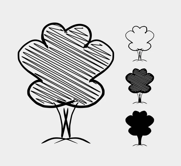 Drzewo. ilustracja szkic — Wektor stockowy
