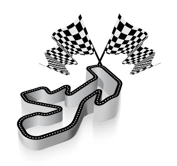 Circuit de course automobile — Image vectorielle