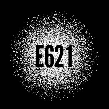 E621 Monosodium Glutamate white powder clipart
