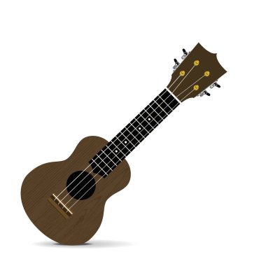 Ukulele vektör çizim üzerinde beyaz backgroiund